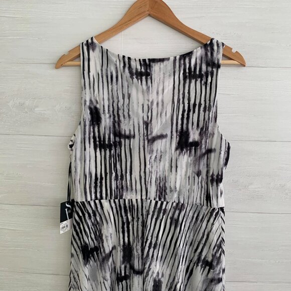 NWT Simply Vera Wang - Purple black tie dye stretch HI-LO dress, M - Picture 5 of 7